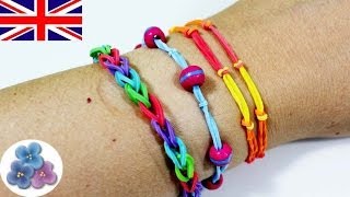 Easy Rubber Band Bracelet Single Chain With 2 Fingers  no loom [upl. by Seta]