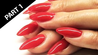 Hybryda na żelu krok po kroku  Shellac on gel nails step by step [upl. by Eceertal]