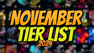 YBA NEW OFFICIAL YBA NOVEMBER SKIN TRADING TIER LIST NOVEMBER 2024 [upl. by Yekram]