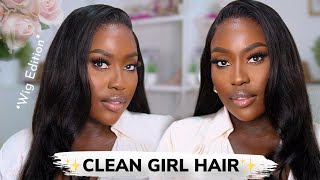 CLEAN GIRL HAIR ✨NO MORE FRONTALGLUELESS 6x6 CLOSURE WIG INSTALLEASY BEGINNER FRIENDLY UPRETTYHAIR [upl. by Niram]