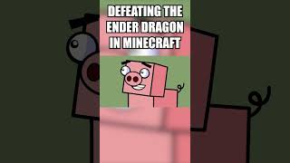 defeating the ender dragon in minecraft [upl. by Korwin]