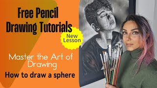 How to Draw amp Shade a Sphere StepbyStep Pencil Tutorial Free Lesson [upl. by Anirehtak]