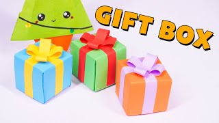 Easy Origami Christmas Gift Box  Gary Origami [upl. by Yrtnahc]