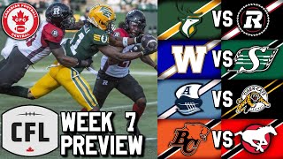 Week 7 Preview 2024 CFL Season [upl. by Senoj]