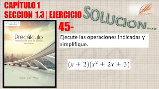 MULTIPLICACIÓN DE EXPRESIONES ALGEBRAICAS Cap1 Sec13 E45 [upl. by Noiztneb]