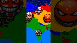 Pakistan security India 🫅countryballs india pakistan funny shortfeed map world [upl. by Leahcimauhsoj]