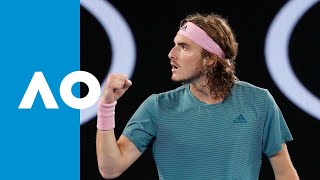 Stefanos Tsitsipas winning tiebreak vs Roger Federer  Australian Open 2019 4R [upl. by Verene399]