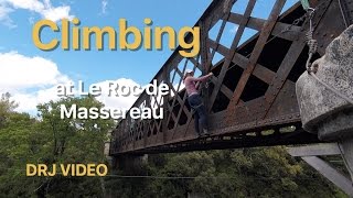 Climbing at Adventure Parc Le Roc de Massereau Sommieres France 2017 [upl. by Hobard]