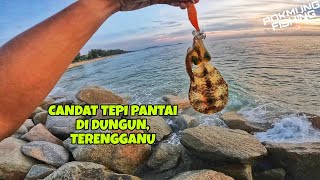 Mancing Sotong Pakai Candat Di Tepi Pantai Dungun Terengganu  EGING MALAYSIA [upl. by Haeli576]