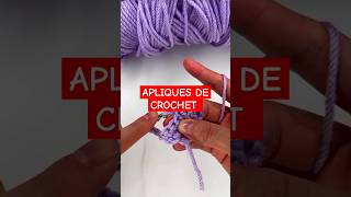 APLIQUES de crochet crochet crocheting apliques manualidades hechoamano ganchillo shorts [upl. by Haerdna]