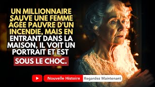 UN MILLIONNAIRE SAUVE UNE FEMME ÂGÉE PAUVRE DUN INCENDIE MAIS EN ENTRANT DANS LA MAISON IL VOIT [upl. by Skilken751]