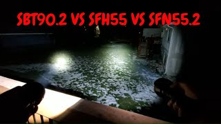 SBT902 VS SFH55 VS SFN552 OUTDOOR BEAM SHOTS [upl. by Schreibe]