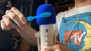 Blue Mic Cover Scratching with Blue Toothbrush no talking [upl. by Einnad]