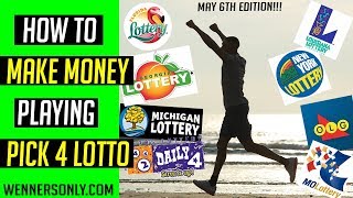 Lottery Strategy for Lotto PICK 4 May 6th 2019 6000 in WINS  Lotto Strategies delivered daily [upl. by Torbart]