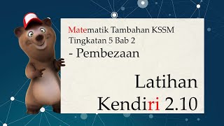 Matematik Tambahan Tingkatan 5 KSSM Bab 2  Pembezaan  Latihan Kendiri 210 [upl. by Teague]