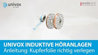 Univox induktive Höranlagen – Anleitung Kupferfolie für Ringschleifen verlegen [upl. by Leonardo652]