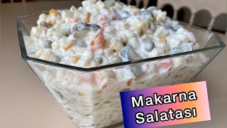 5 DAKİKADA HAZIR OLAN LEZZETLİ MAKARNA SALATASI🙌🏻Makarna Salatası Nasıl YapılırAmerikan Salatası [upl. by Skyla]