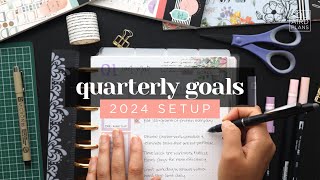 GOAL SETTING 2024  QUARTERLY GOALS amp TIMEBASED SYSTEMS HAPPY PLANNER INSERTS [upl. by Tebzil]