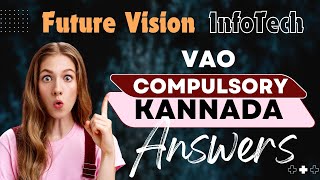 VAO Compulsory Kannada Exam 29092024 Answers [upl. by Oalsinatse]