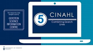 CINAHL 5  Combining Search Lines [upl. by Ellinad]