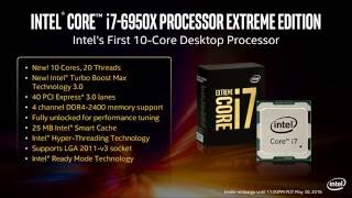 Intel BroadwellE Core i7 6950X i7 6900K i7 6850K and i7 6800K Review Test [upl. by Obellia305]