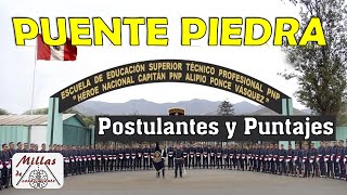 👮‍♂️ PUENTE PIEDRA Postulantes y Puntajes 2022 Admisión EESTP [upl. by Pilloff]