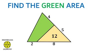 area triangle  overlapping triangles  formula area  geometry problems  Masterclass Geometry [upl. by Fang]