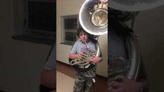 My first time playing a sousaphone [upl. by Edrea]