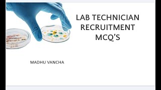 MHSRB TELANGANA LAB TECHNICIAN RECRUITMENT MCQS LAB TECHNICIAN RECRUITMENT MCQS [upl. by Munafo]