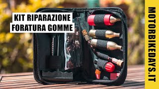 Kit riparazione forature gomme moto [upl. by Eimmaj352]