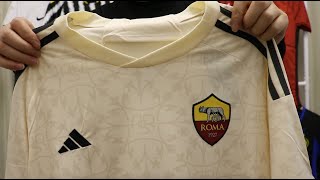 AS Roma Away Jersey 202324 UNBOXING  REVIEW [upl. by Ebner534]