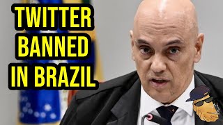 Twitter BANNED in Brazil RightWing Free Speech CENSORED by COMMUNISTS [upl. by Lilias710]