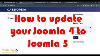 How to upgrade your Joomla 4 website to version Joomla 5 website [upl. by Mcgee]