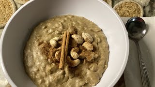 Oatmeal Green Plantain Cashew and Flaxseed Porridge 🥣 [upl. by Ennobe]