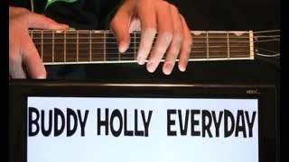 Buddy Holly Everyday Guitar Chords Lesson amp Tab Tutorial [upl. by Esydnac]