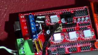 Protomaker 3D Printer Basic testing RAMPS LCD 12864 [upl. by Alokin]