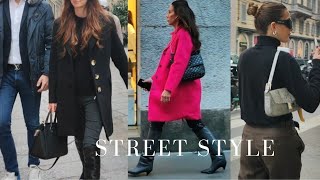 Fall Winter Outerwear Trends🇮🇹 Street style from MILAN voguejapan vogueparis [upl. by Kho]