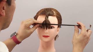 How to cut twisted fringe step by step tutorial learn how to cut Gorgeous bang in few minutes bang [upl. by Ynolem]