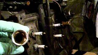 Mazda RX7 13b engine spark plug removal [upl. by Babbie]