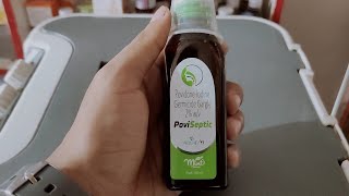 Povidone Iodine Gargle Uses In Hindi। Poviseptic Gargle uses Dose Side effectsbetadine Povidone [upl. by Ballou]