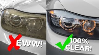 How To Clean amp Restore Headlights  Remove Yellow Foggy Headlight Oxidation [upl. by Ahcmis]