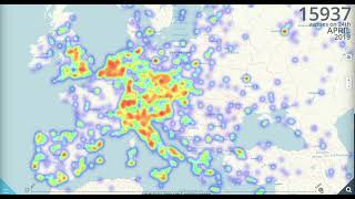 BTC ATMs in Europe 2013 2024  video made from coinmaporg [upl. by Hephzibah970]