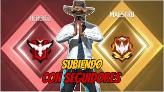 🔴DIA 4 SUBIENDO A MAESTRO CON SEGUIDORES II FREE FIRE II [upl. by Eidroj]