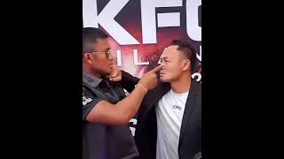 buakaw vs saenchai staredown [upl. by Elvie]