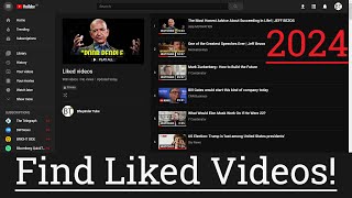 How to find your liked videos on YouTube 2024 [upl. by Cirre428]