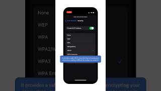 iOS Safer WiFi Connection with WPA3 shorts [upl. by Vasyuta94]