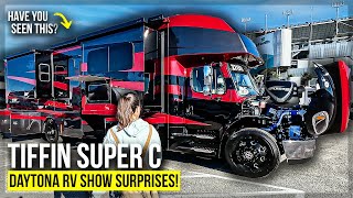 The NEW Tiffin Super C is INSANE Touring the Daytona RV Show [upl. by Ahsikyw]