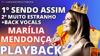 SENDO ASSIM MUITO ESTRANHO  BACK VOCALS MARÍLIA MENDONÇA PLAYBACK KARAOKE INSTRUMENTAL [upl. by Lehman973]