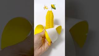 바나나 옥수수 만들기🍌🌽Banana Corn DIY with Nano Tape Squishy 실리콘 테이프 [upl. by Nireves]