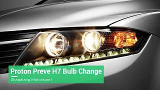 Proton Preve H7 Low Beam Headlamp Bullb Change [upl. by Rosario41]